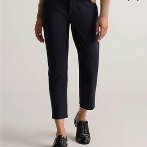 Quince Organic Stretch Cotton Girlfriend Chino Pants Black Size 8